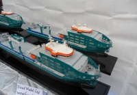 custom made model of 108m Offshore Support Vessel